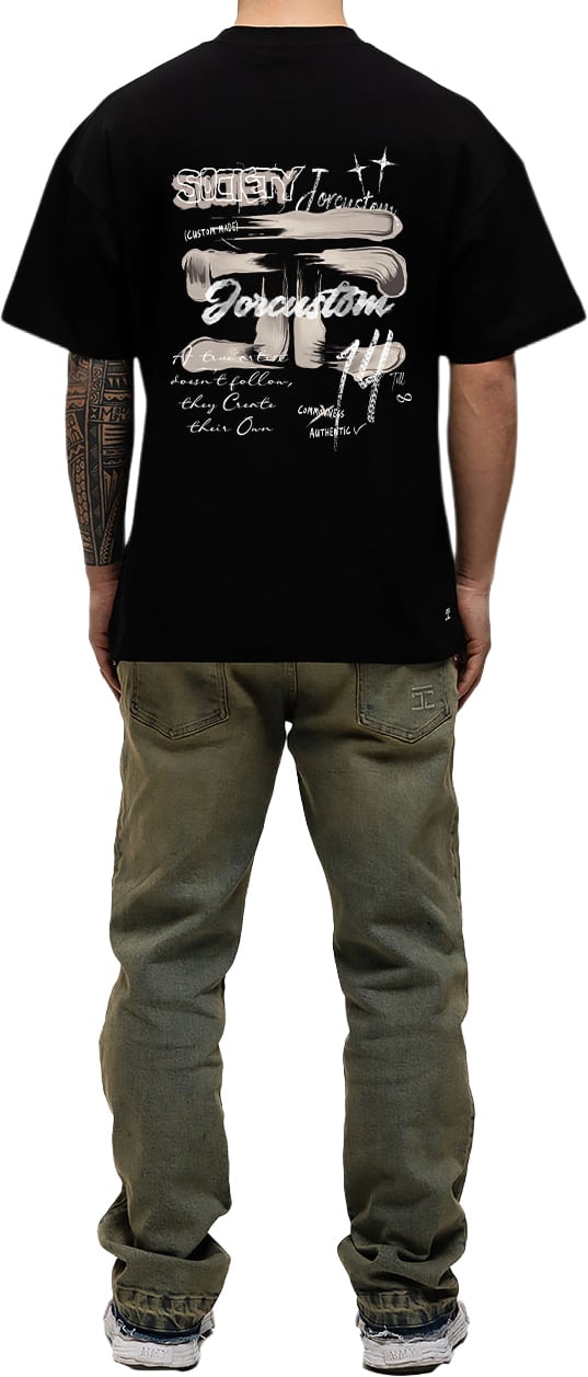 JORCUSTOM ArtistTwo Slim Fit T-Shirt Black Zwart