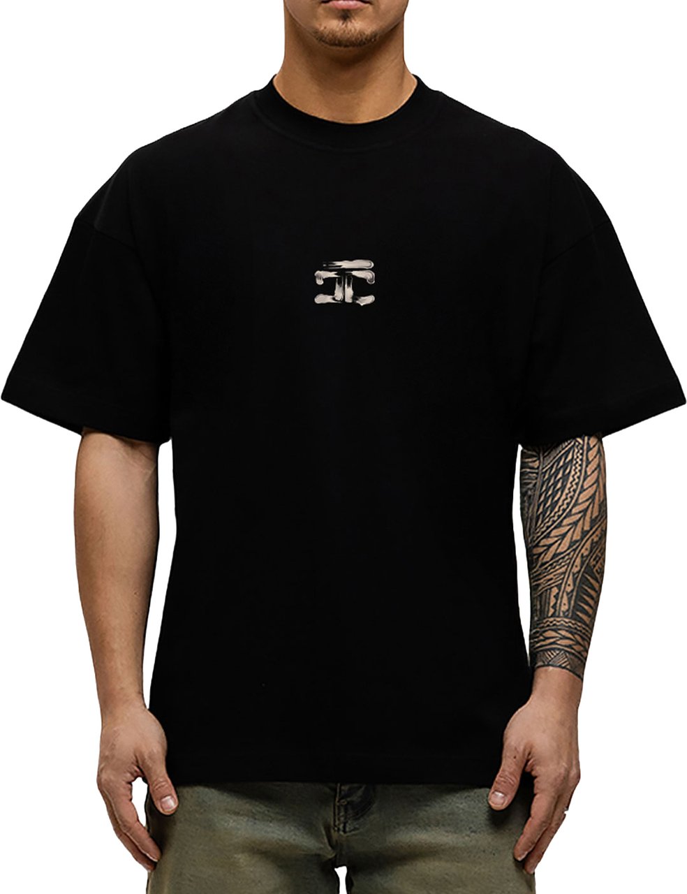 JORCUSTOM ArtistTwo Slim Fit T-Shirt Black Zwart