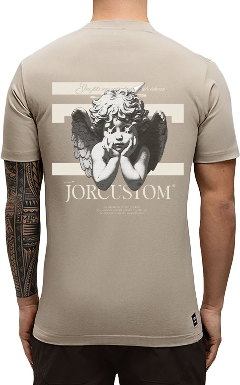 JORCUSTOM AngelTwo Slim Fit T-Shirt Taupe Taupe