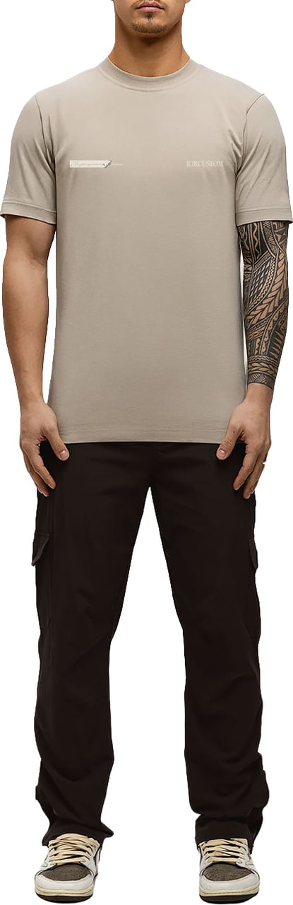 JORCUSTOM AngelTwo Slim Fit T-Shirt Taupe Taupe