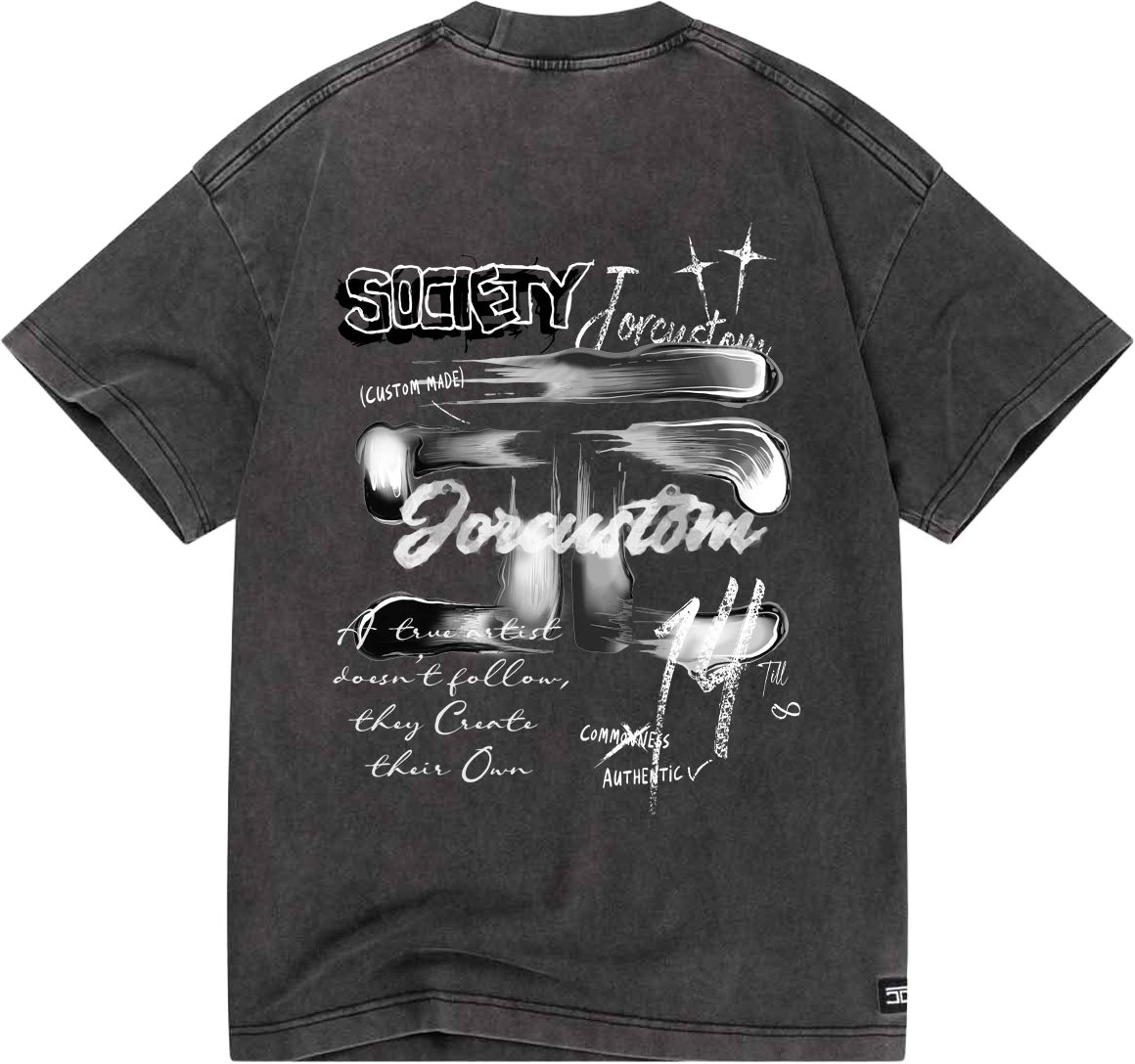 JORCUSTOM ArtistTwo Loose Fit T-Shirt AcidGre Grijs
