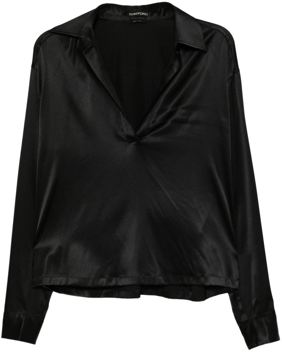 Tom Ford Polo Blouse Nero Zwart