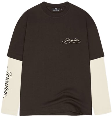 JORCUSTOM Handscript Double Layered Longsleev Bruin