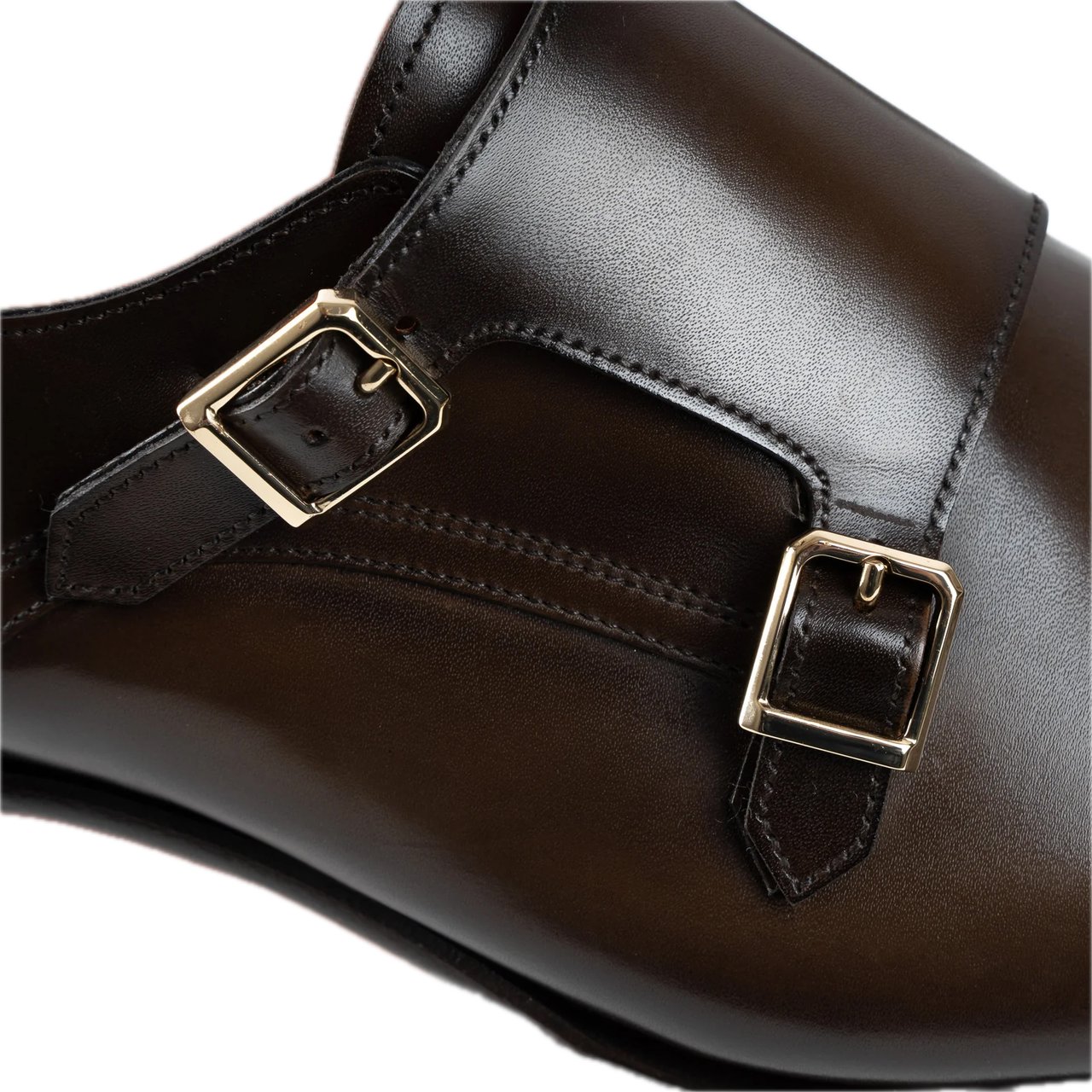 Santoni gespschoen Adrian donkerbruin Bruin