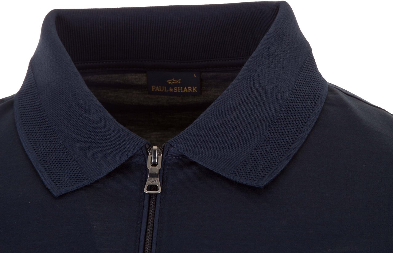 Paul & Shark Jersey zippolo navy Blauw