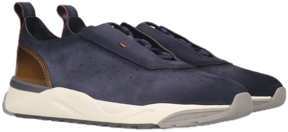 Santoni sneaker Innova Bian navy Blauw