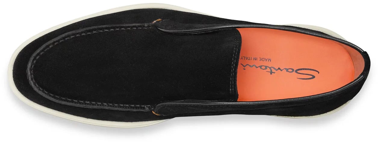 Santoni instapper hoog zwart Digits Zwart