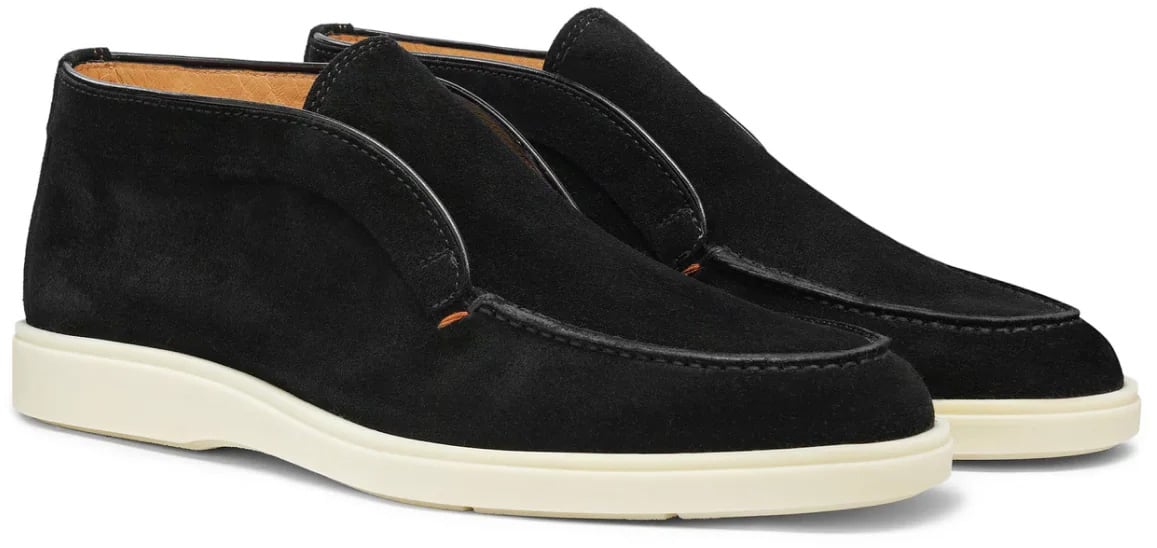 Santoni instapper hoog zwart Digits Zwart