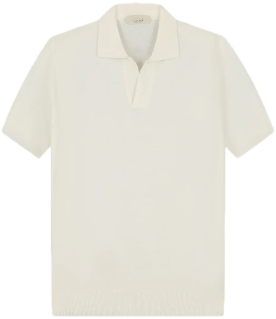 Aurélien Polo lange mouw Ivory Wit