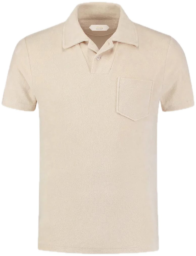 Aurélien Terry Toweling polo Shell Beige