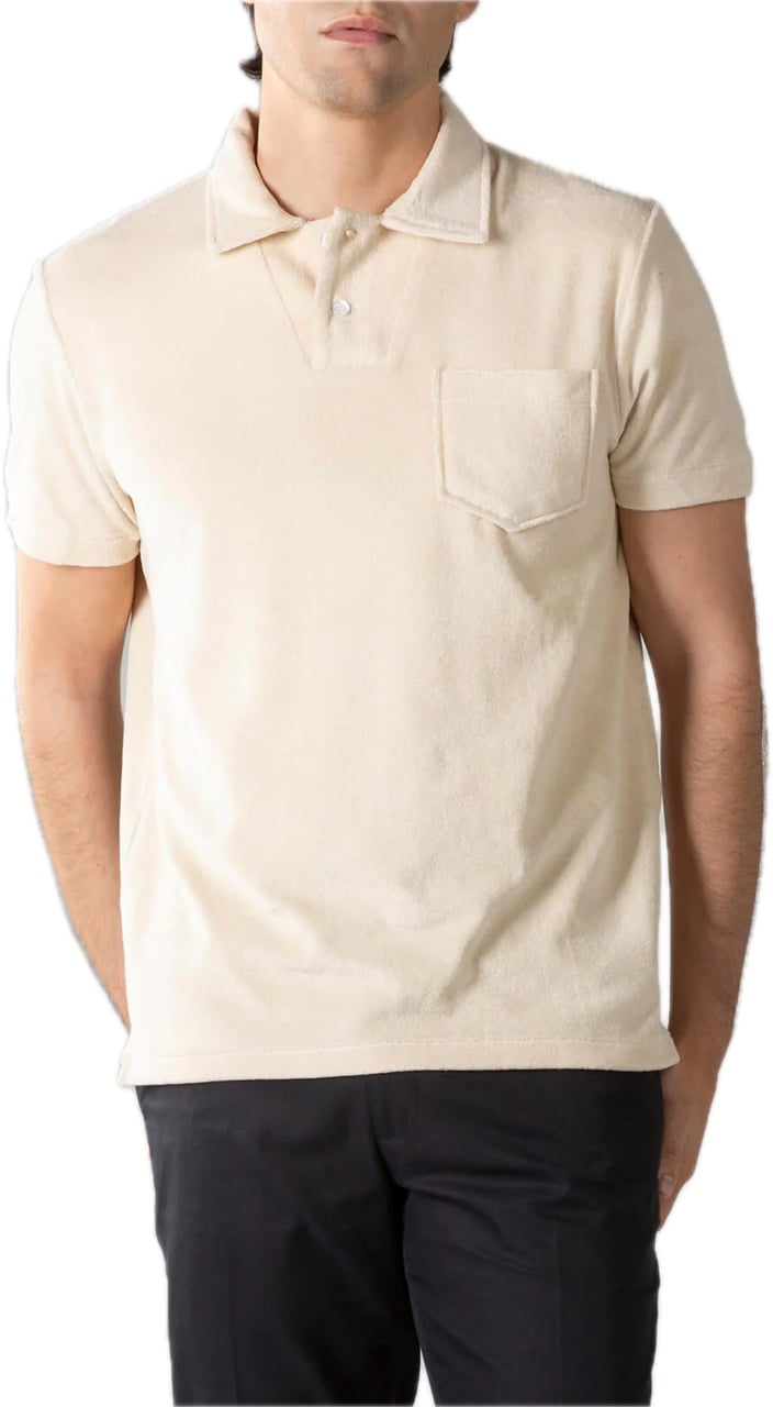 Aurélien Terry Toweling polo Shell Beige