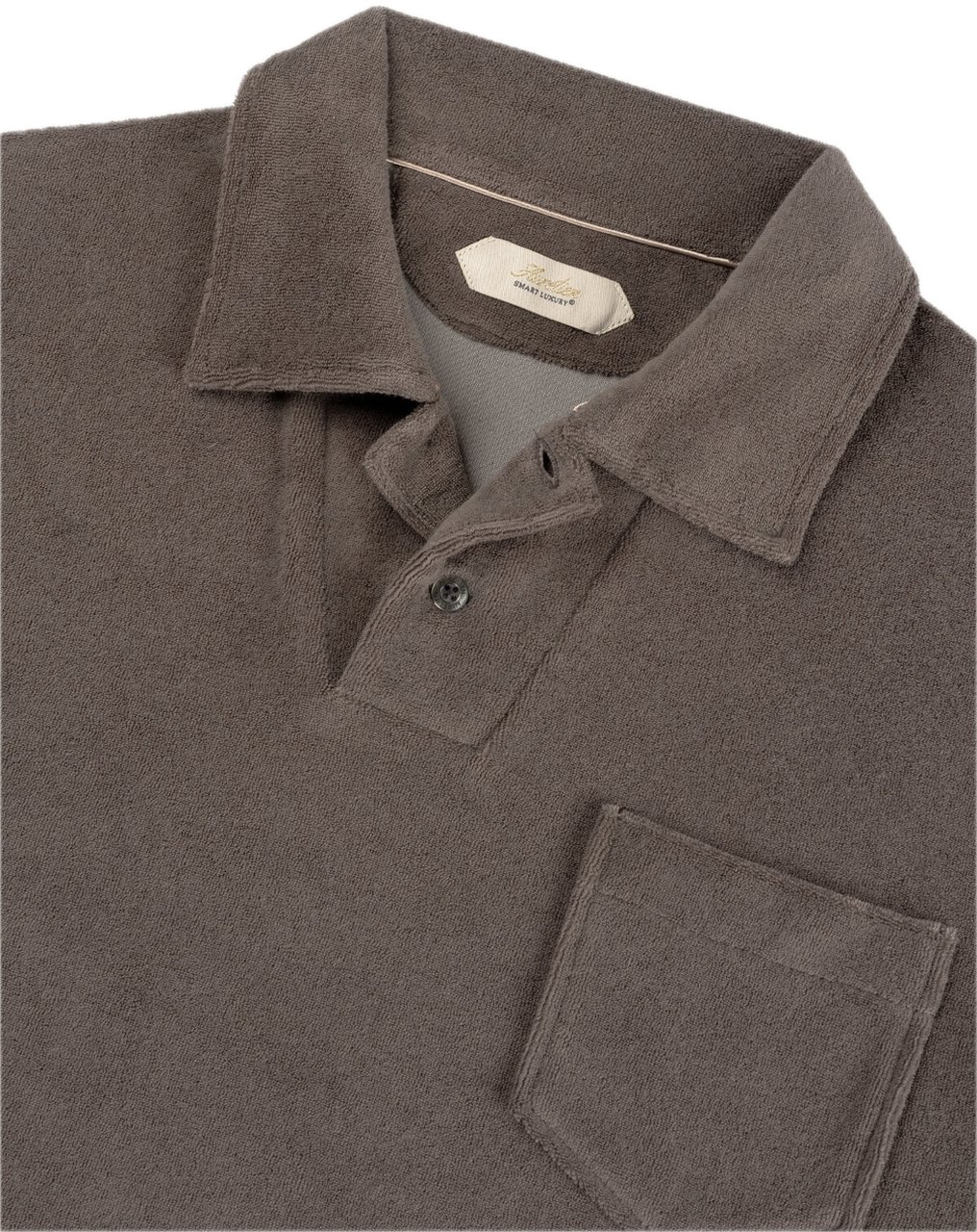 Aurélien Terry Toweling polo Ash Gray Grijs
