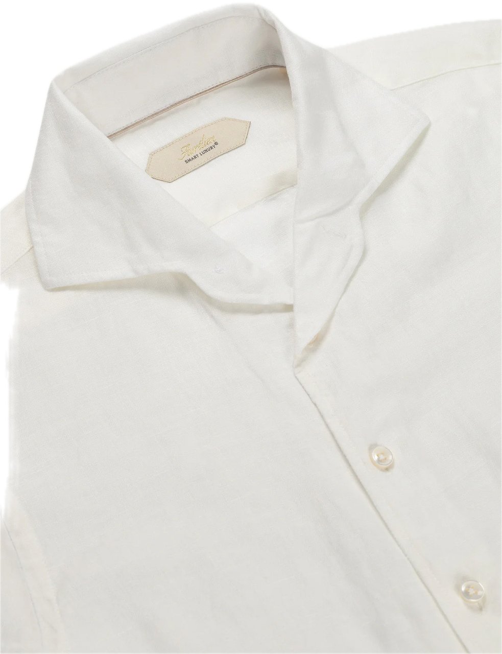 Aurélien Linnen seaside shirt Ivory Wit