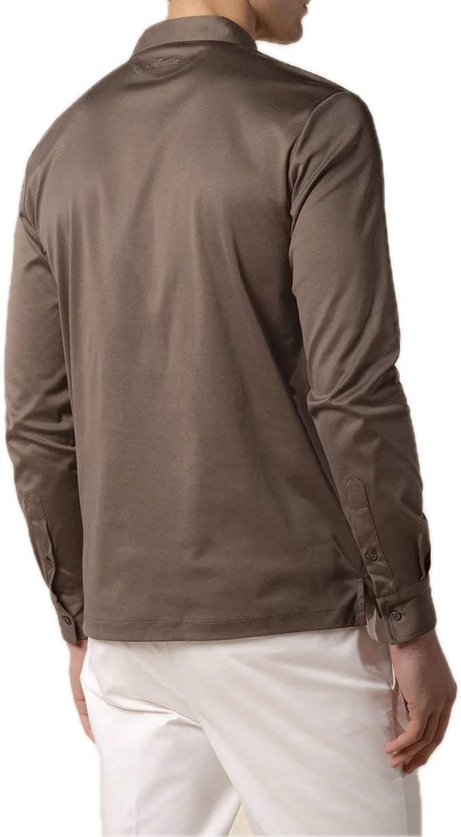 Aurélien Polo lange mouw Ash Grey Grijs