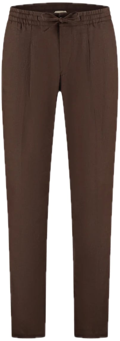 Aurélien Linnen seaside trouser Chocolate Bruin