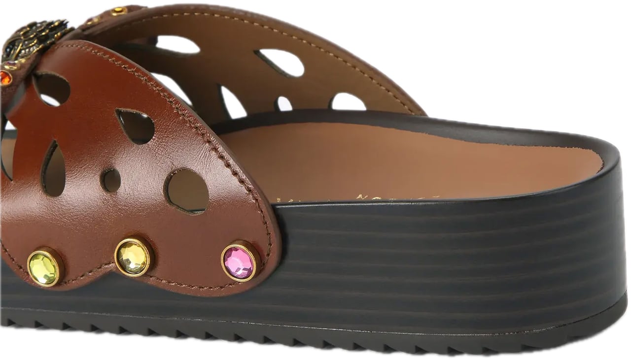 Kurt Geiger London Boho Butterfly Flat Bruin