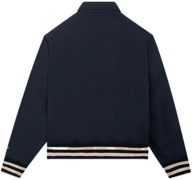 Mercer Amsterdam The Varsity Polo Jacket - Blue Blauw