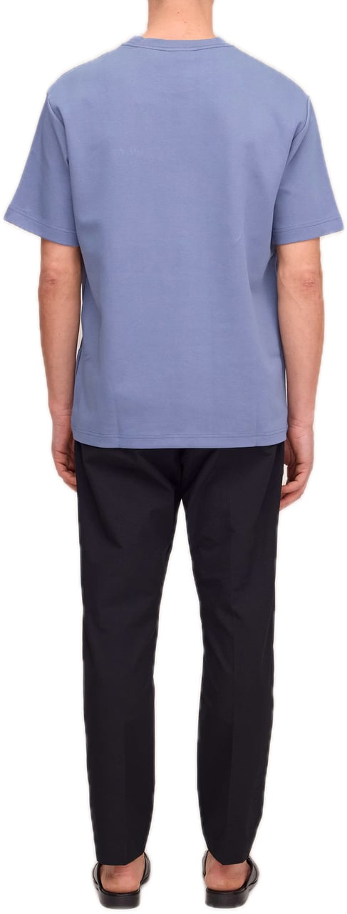 NN07 Nat ss logo tee stone blue Blauw