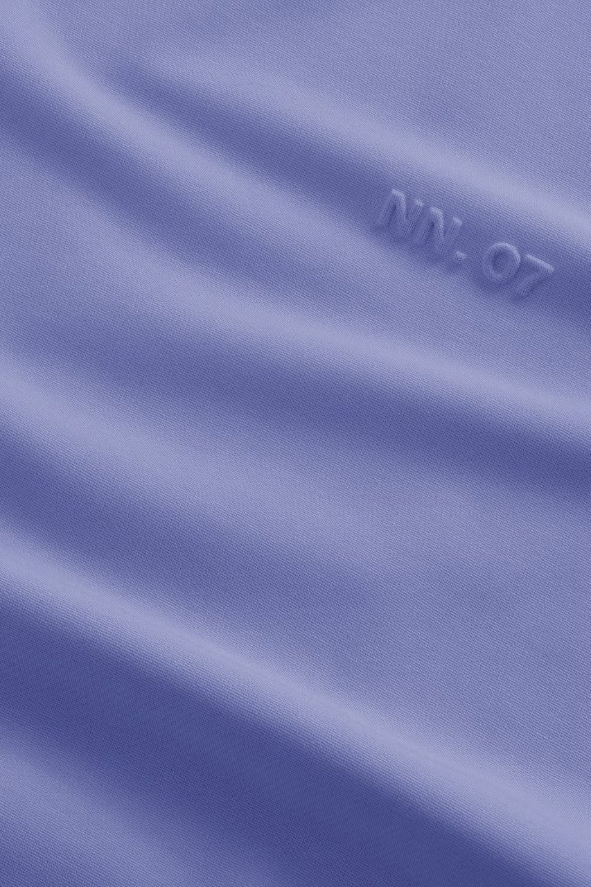 NN07 Nat ss logo tee stone blue Blauw