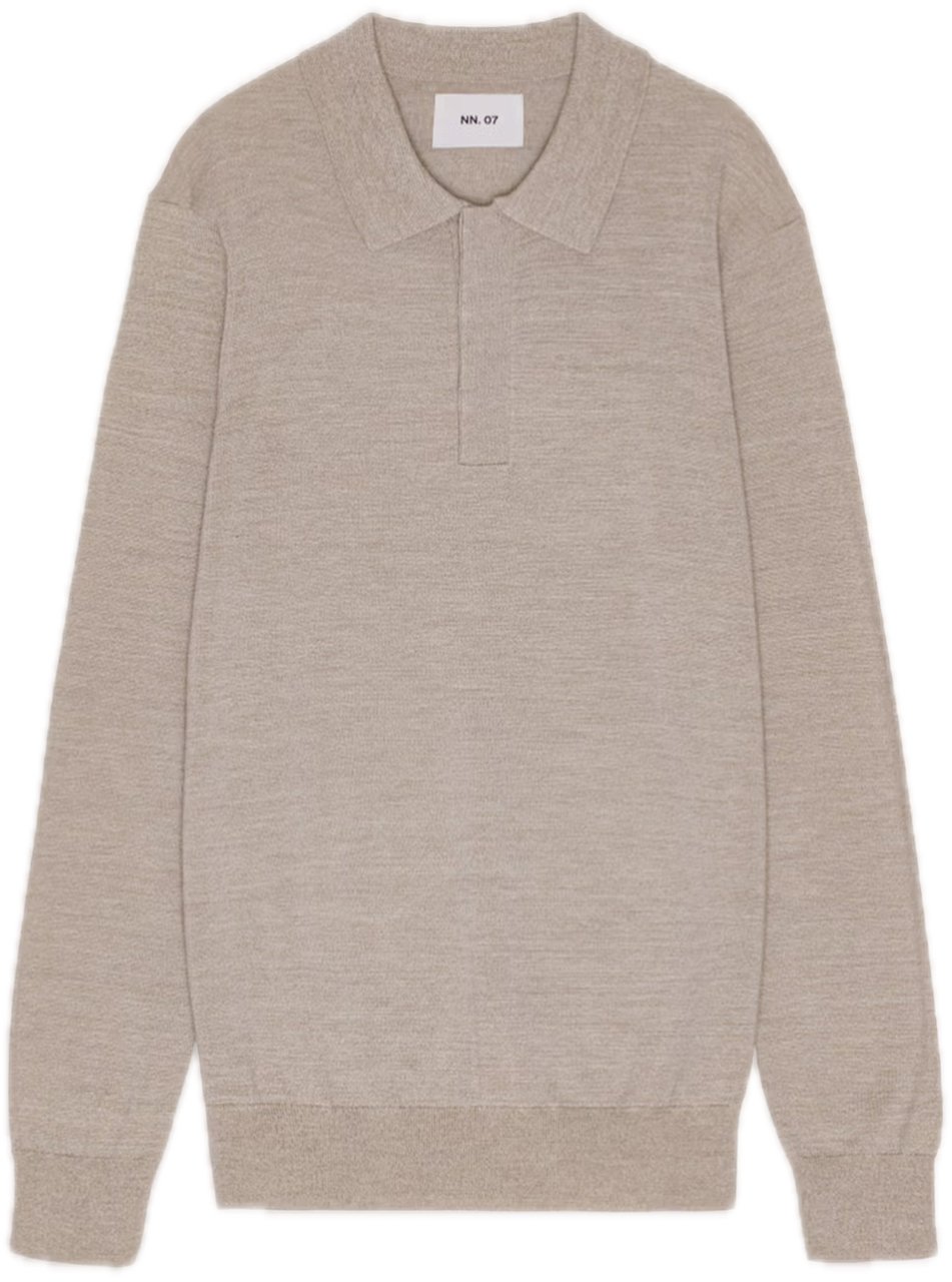 NN07 Emerson polo white pepper Bruin