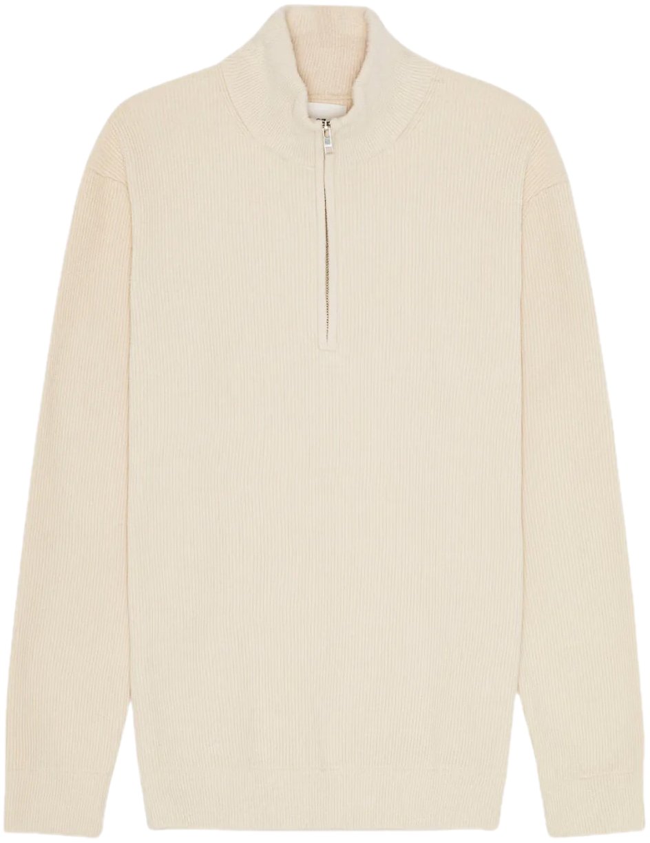 NN07 Danny half zip ivory Neutraal