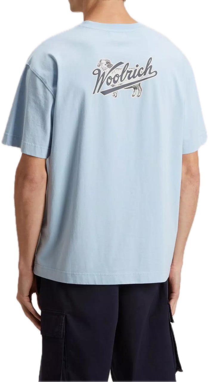 Woolrich Logo t-shirt Blauw