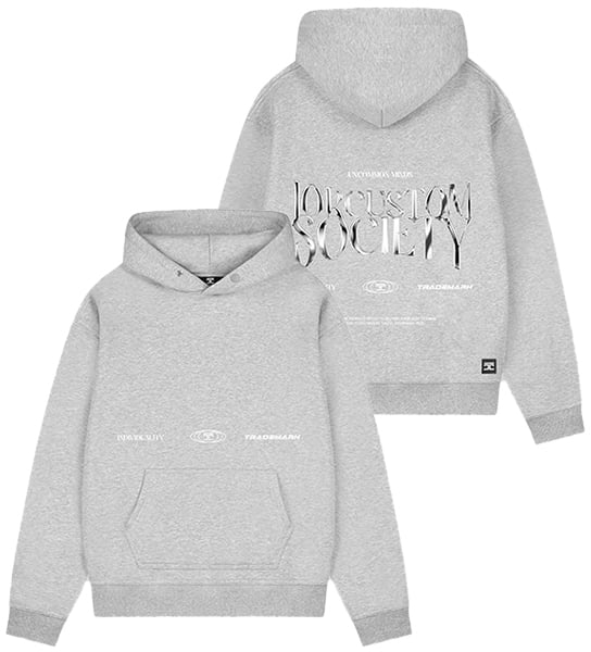 JORCUSTOM Jorcustom Uncommonminds Fleece Oversized Hoodie Grijs