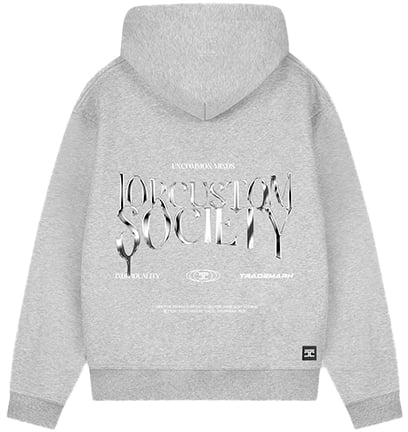 JORCUSTOM Jorcustom Uncommonminds Fleece Oversized Hoodie Grijs