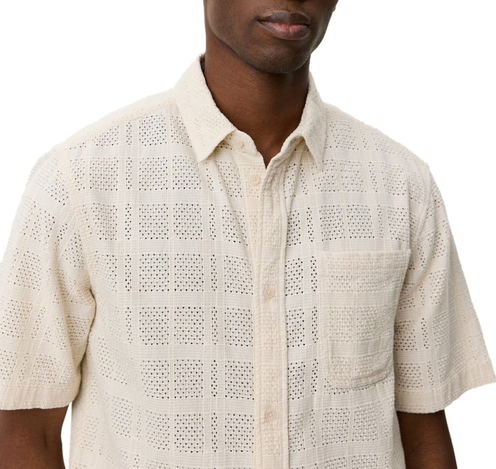 Les Deux chemise les deux charlie coton ivory Wit