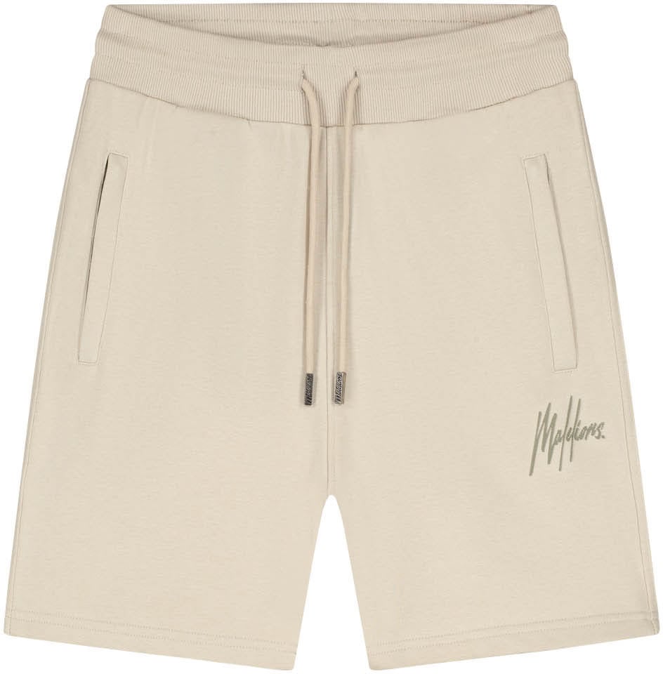 Malelions Malelions Men Striped Signature Shorts Taupe