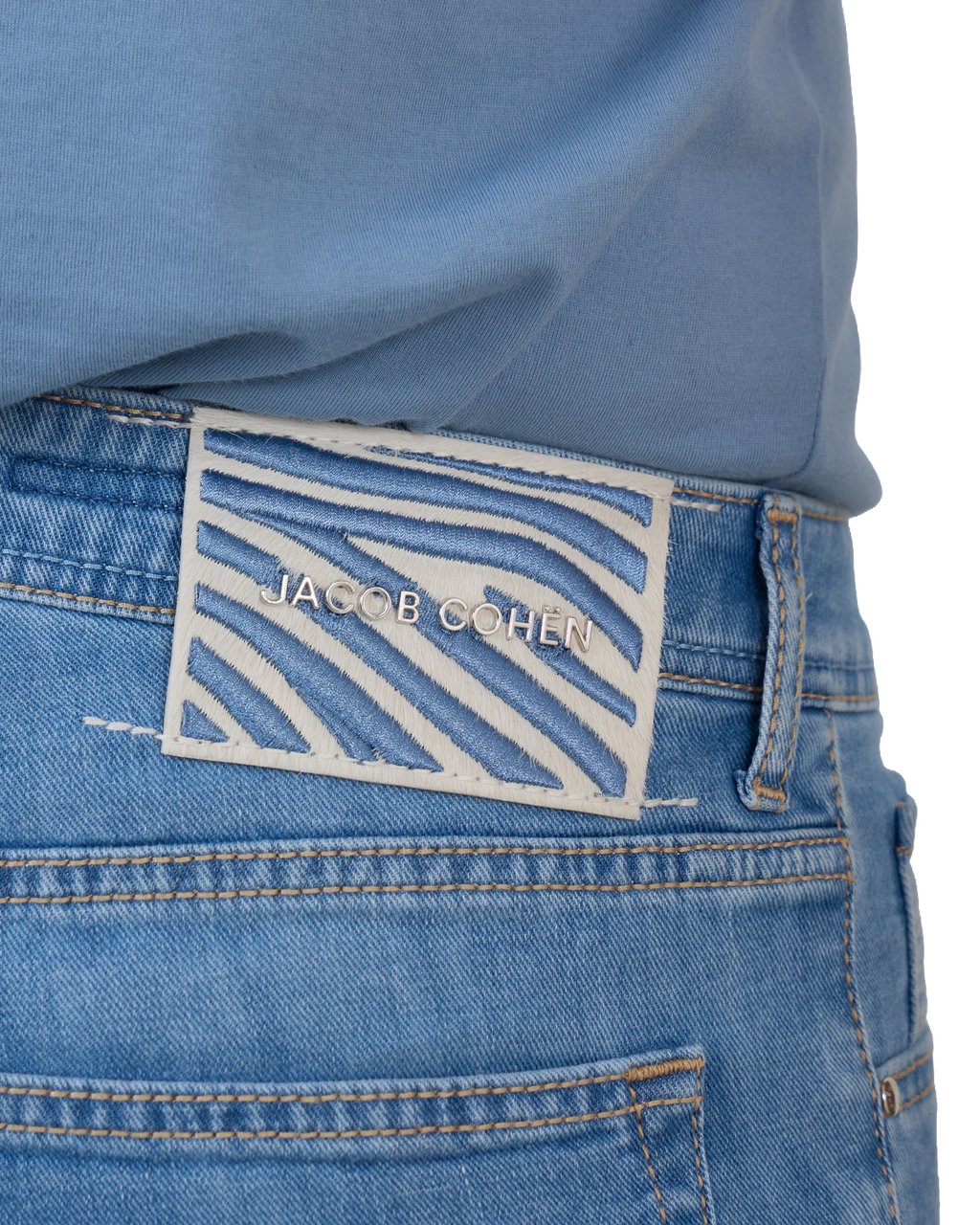 Jacob Cohen Nick slim fit blauw wit Blauw