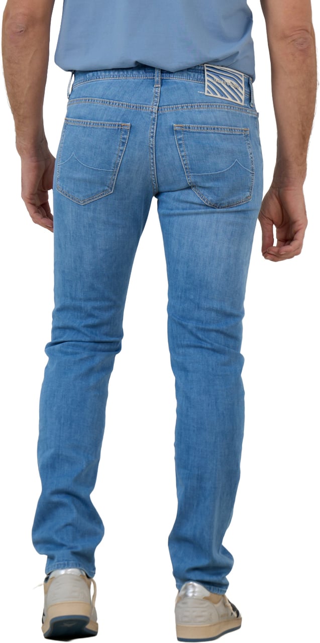 Jacob Cohen Nick slim fit blauw wit Blauw