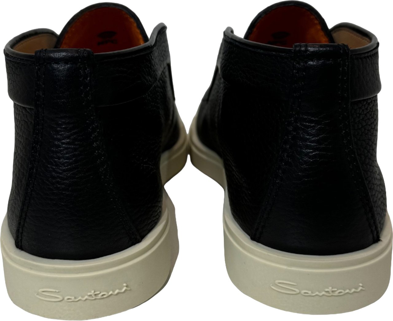 Santoni instapper leer zwart Tisano Chiaro Zwart