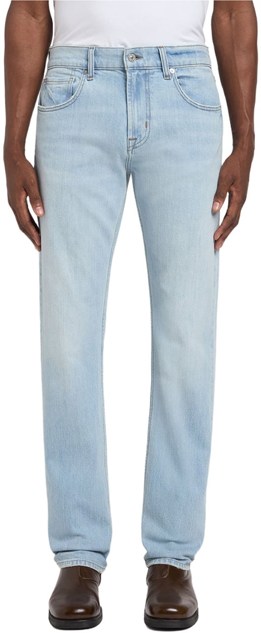 7 For All Mankind The Straight Crystal Blauw