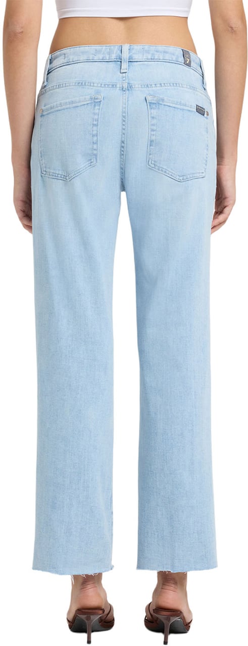 7 For All Mankind Calie Straight Ankle Dewdrop Blauw