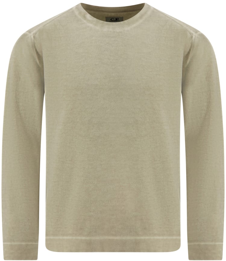 CP Company Crepe double neck dyed crewneck Beige