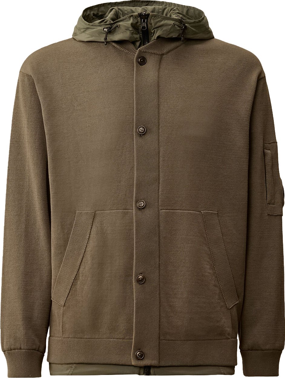 CP Company Reversible Cotton Hooded sweater Groen