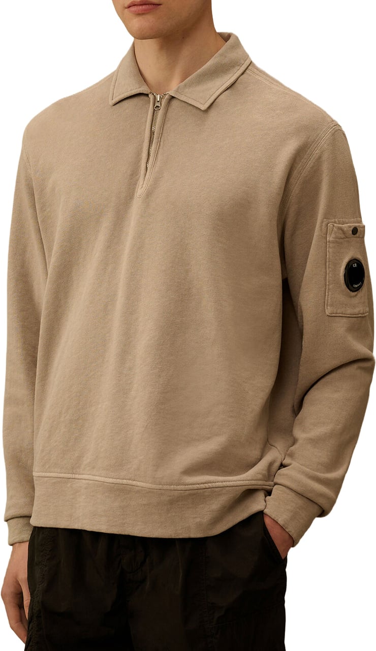 CP Company Lens Half Zip Sweatshirt Grijs