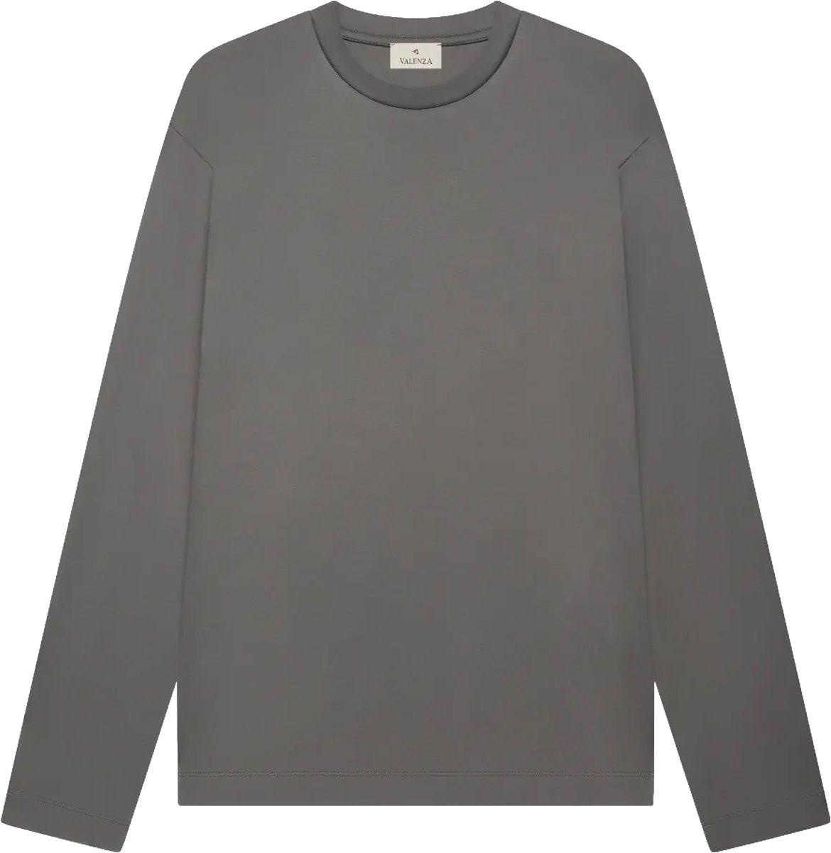 Valenza Interlock Supima Longsleeve Dark Gr Grijs