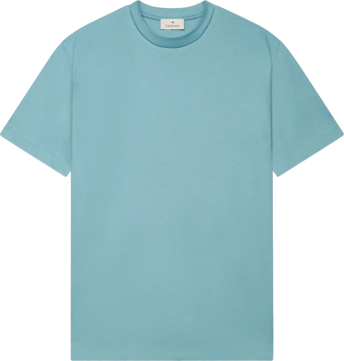 Valenza Interlock Supima T-Shirt Teal Blauw