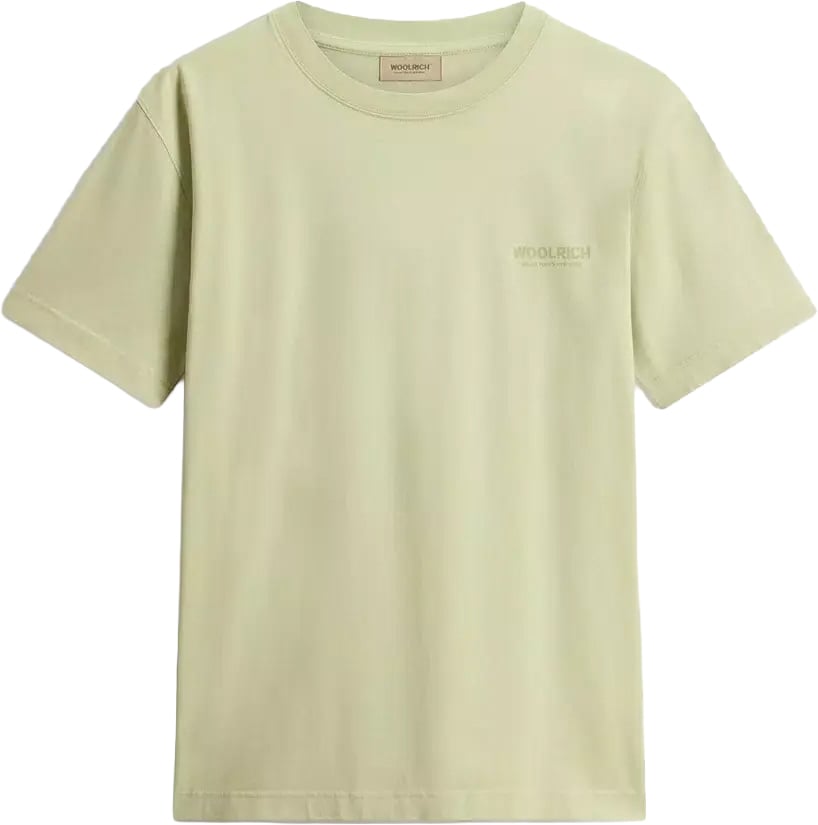 Woolrich Cotton Graphic T-Shirt Lint Green Groen