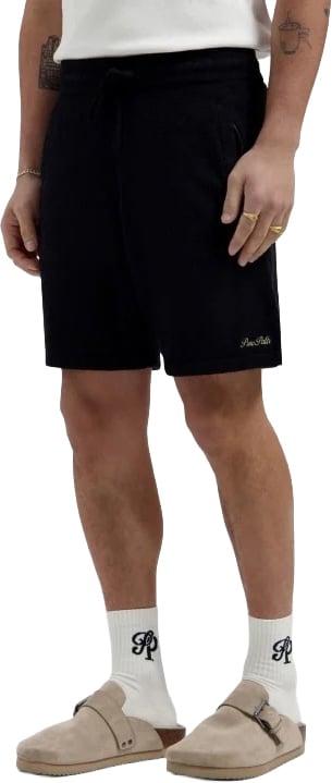 Pure Path Towel Soft Bouclé Knitted Short Bla Zwart