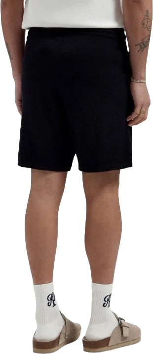Pure Path Towel Soft Bouclé Knitted Short Bla Zwart
