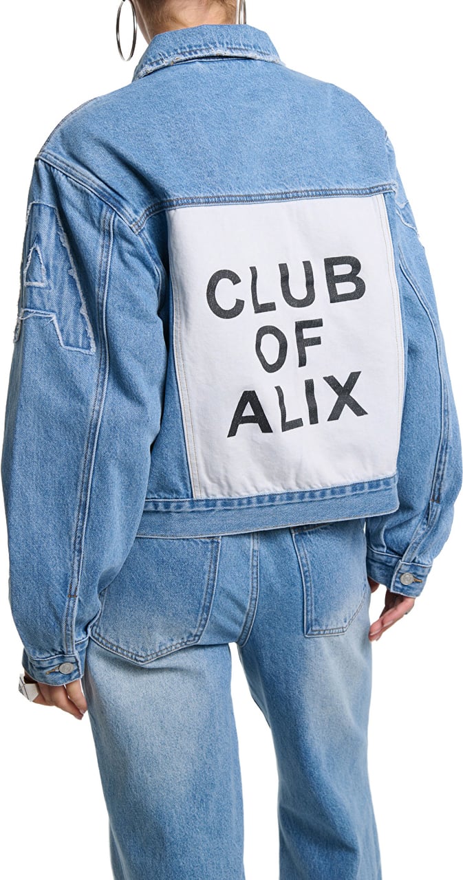 Alix The Label denim jack Blauw