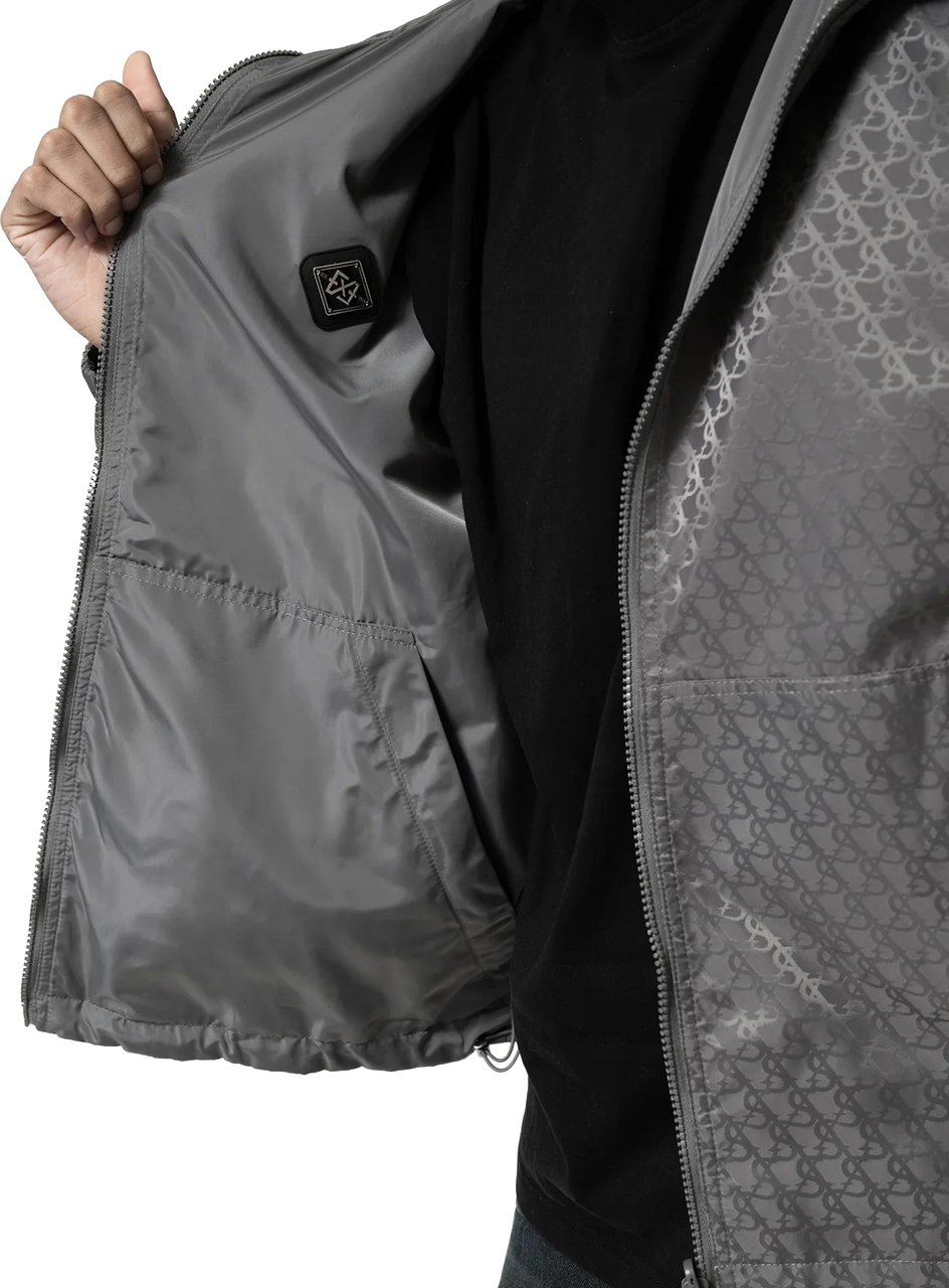 XPLCT Studios Reverse Windbreaker Light Grey Grijs