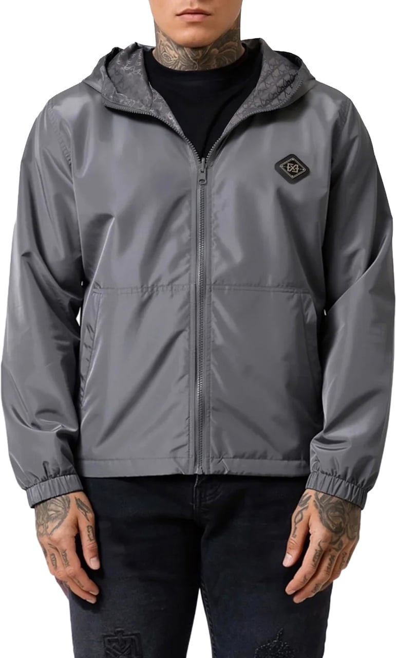 XPLCT Studios Reverse Windbreaker Light Grey Grijs