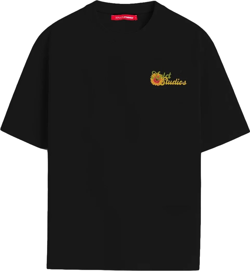 XPLCT Studios Flowers Tee | Black Zwart