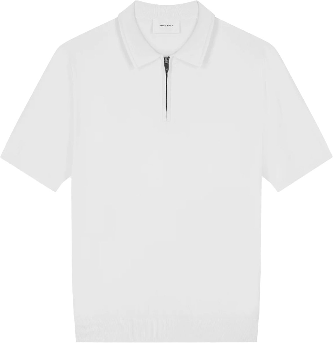 Pure Path Knit Polo off-white 26010810 Wit