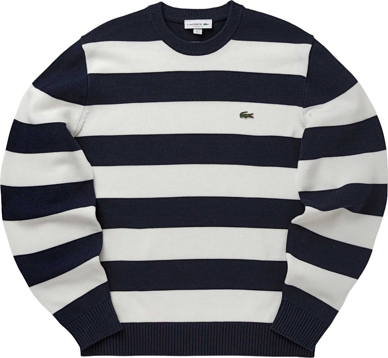 Lacoste pull streep wit blauw Blauw