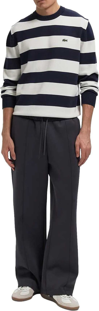 Lacoste pull streep wit blauw Blauw